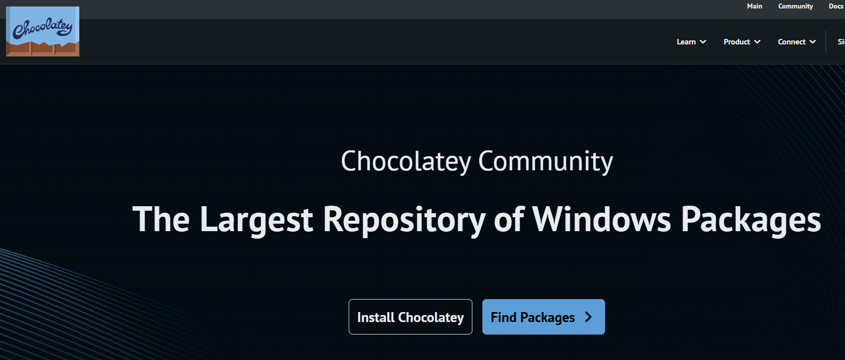 Screenshot di Chocolatey