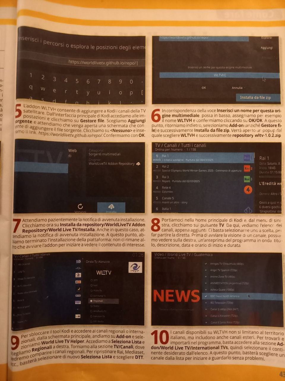 Screenshot di TV digitale senza decoder